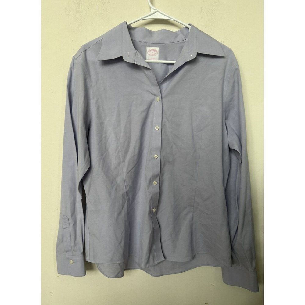 Brooks Brothers 2pc‎ Lot Pink Purple Non Iron Fitted Long Sleeve Shirt Sz 16 - Picture 5 of 7
